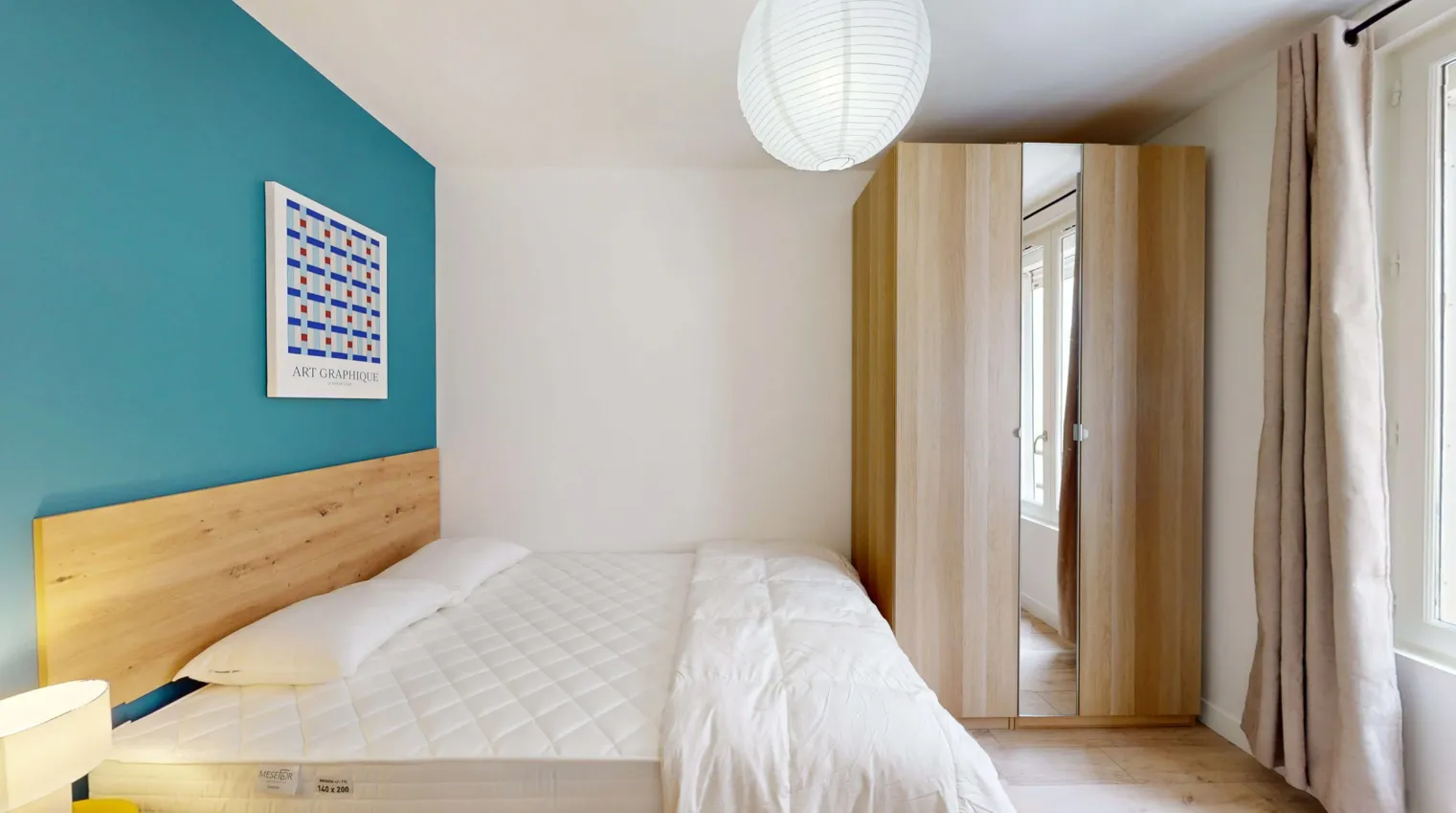 T4 meublé — Gautier — chambre
